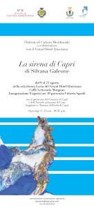 locandina della mostra «La sirena di Capri» di Silvana Galeone