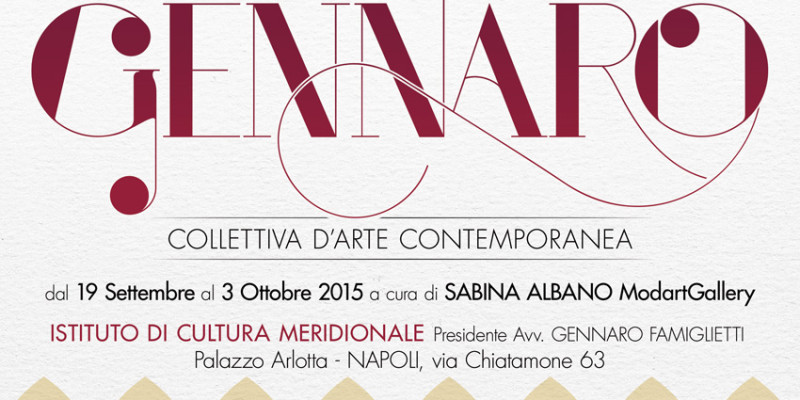 invito alla collettiva internazionale GENNARO